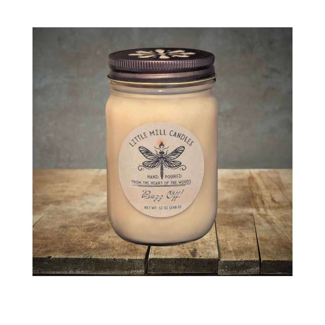 BUZZ OFF! (Citronella) - SCENTED CANDLE - VANILLA CREAM