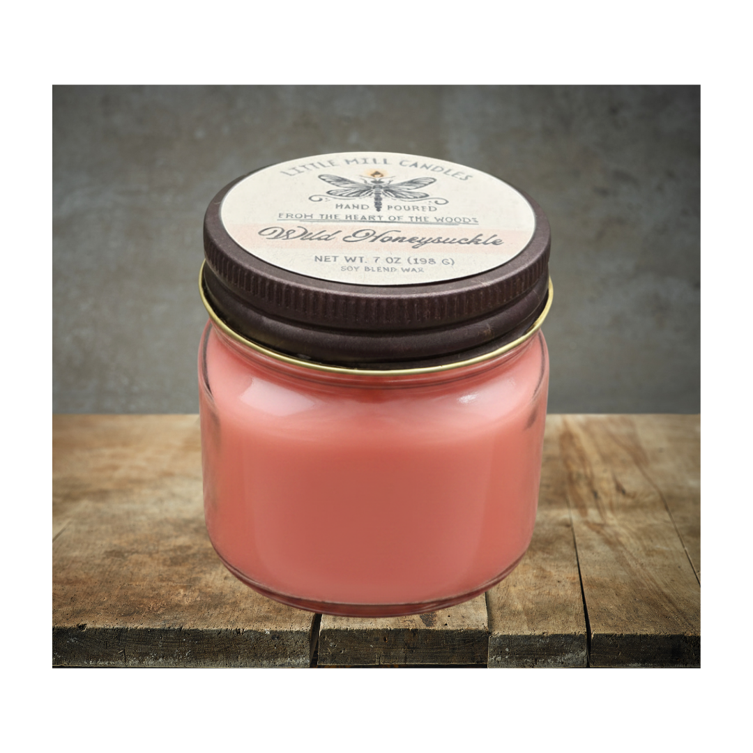 WILD HONEYSUCKLE - SCENTED CANDLE - CORAL PINK