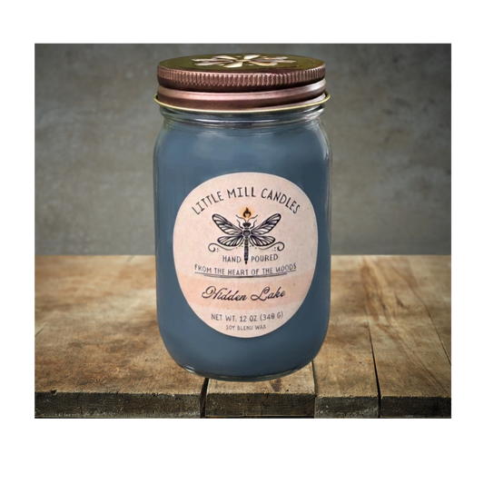 HIDDEN LAKE - SCENTED CANDLE - BLUE