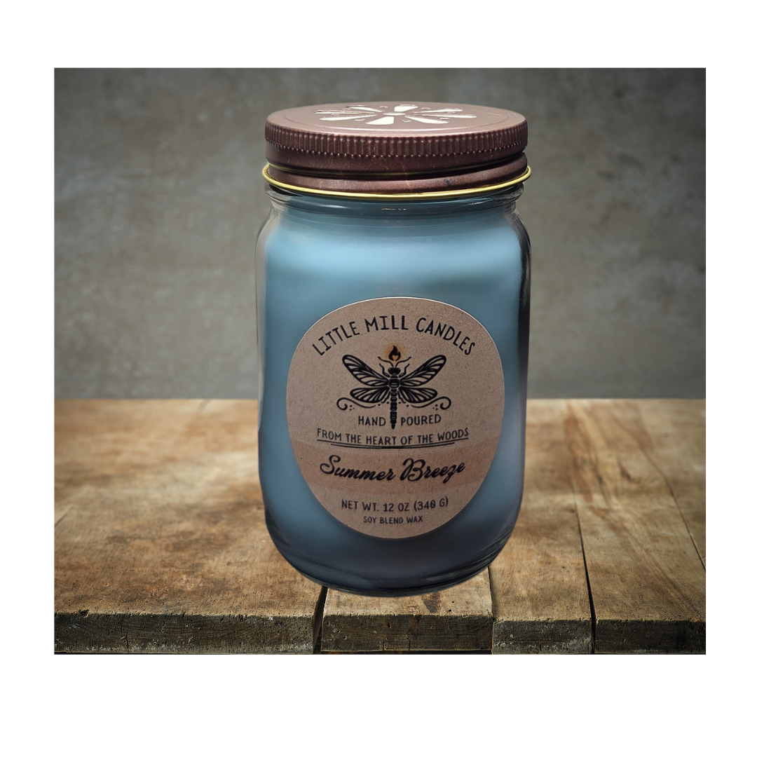 SUMMER BREEZE - SCENTED CANDLE - AQUA BLUE