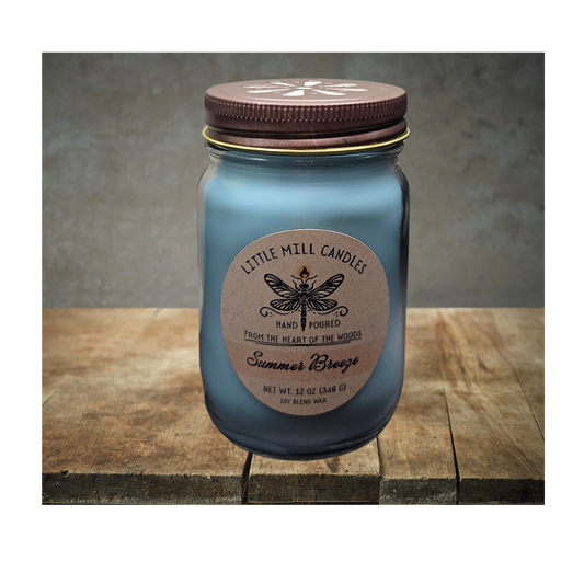 SUMMER BREEZE - SCENTED CANDLE - AQUA BLUE