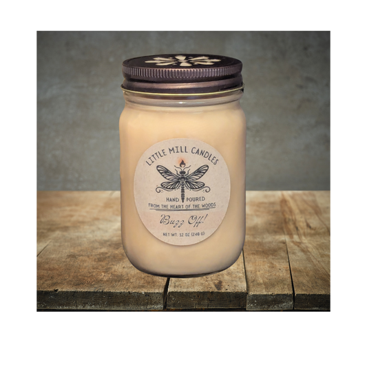 BUZZ OFF! (Citronella) - SCENTED CANDLE - VANILLA CREAM