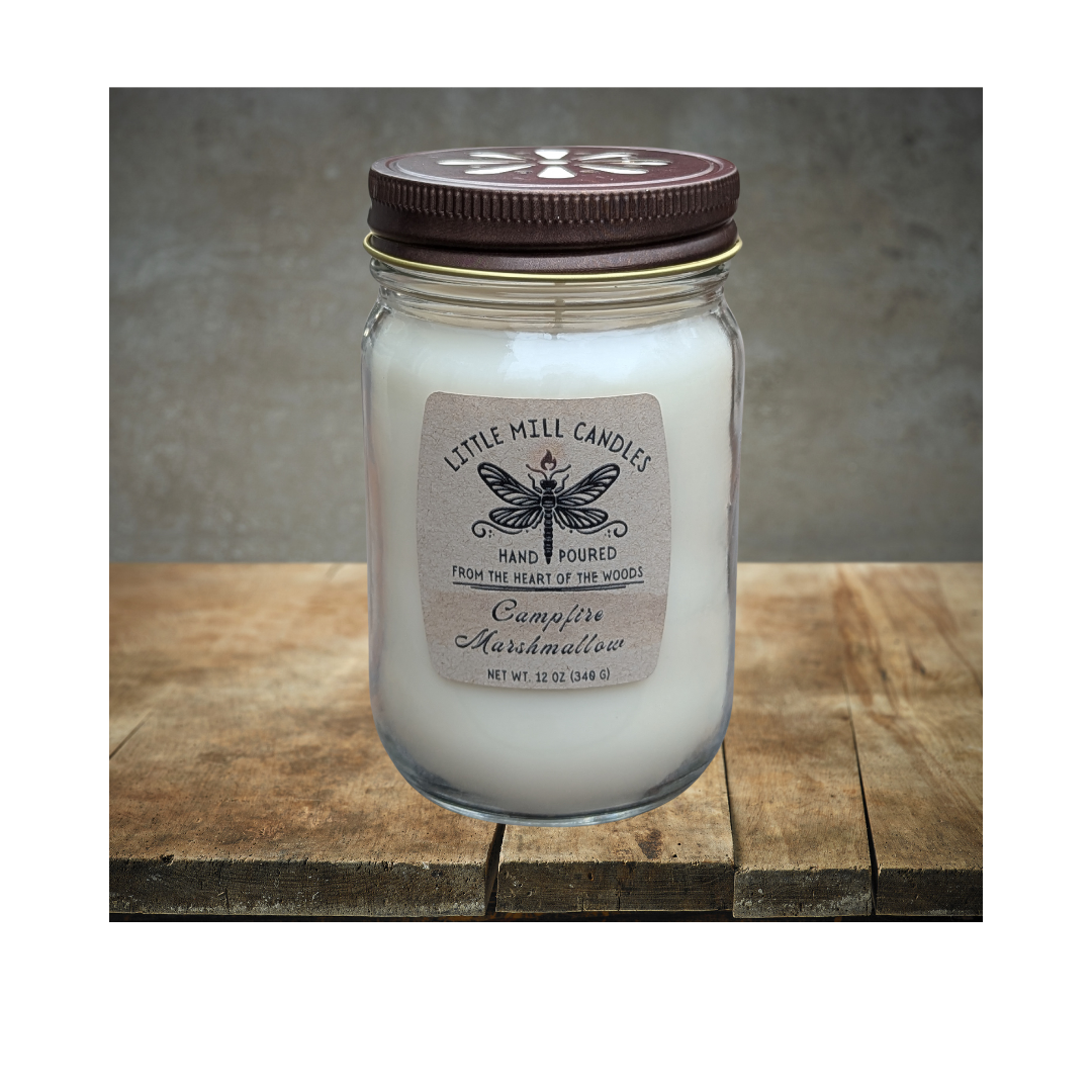 CAMPFIRE MARSHMALLOW - SCENTED CANDLE - WHITE