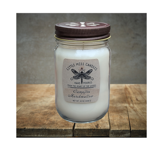 CAMPFIRE MARSHMALLOW - SCENTED CANDLE - WHITE