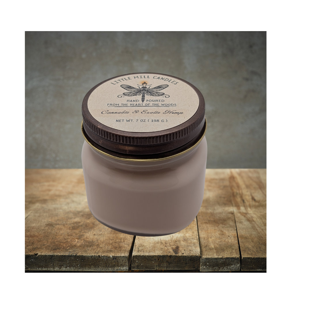 CANNABIS & EXOTIC HEMP - SCENTED CANDLE - PALE PINK