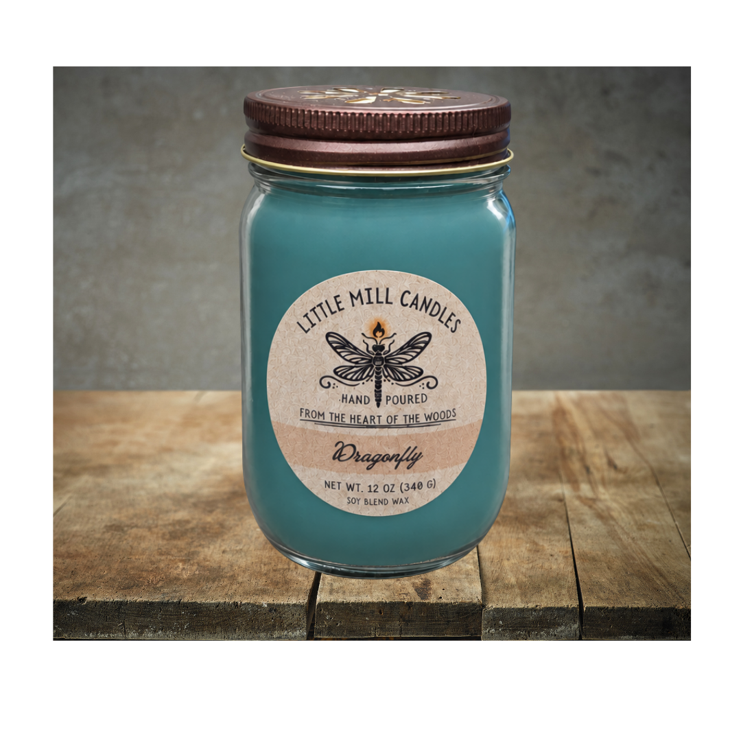 DRAGONFLY - SCENTED CANDLE - TURQUOISE