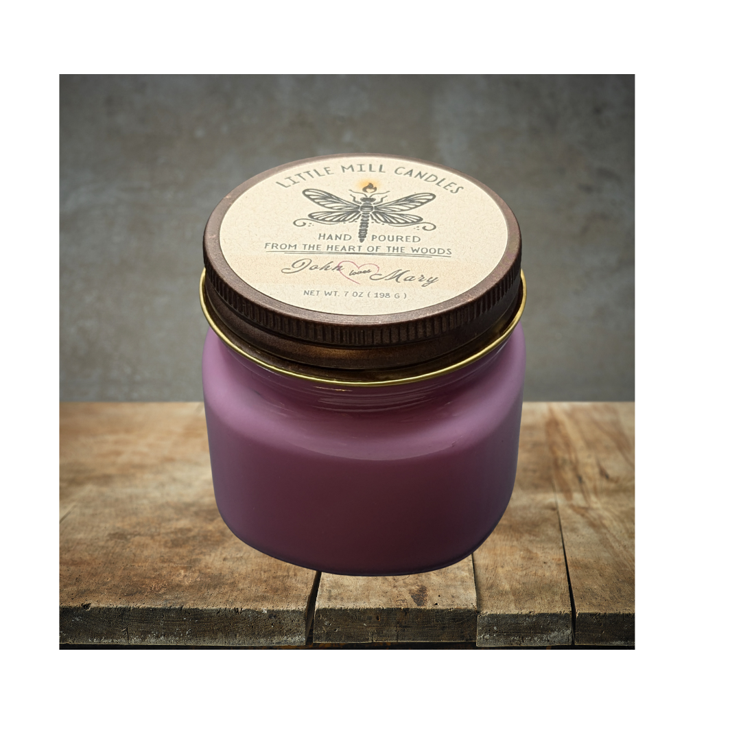 JOHN LOVES MARY - SCENTED CANDLE  (Love Spell) -MED ROSE PINK