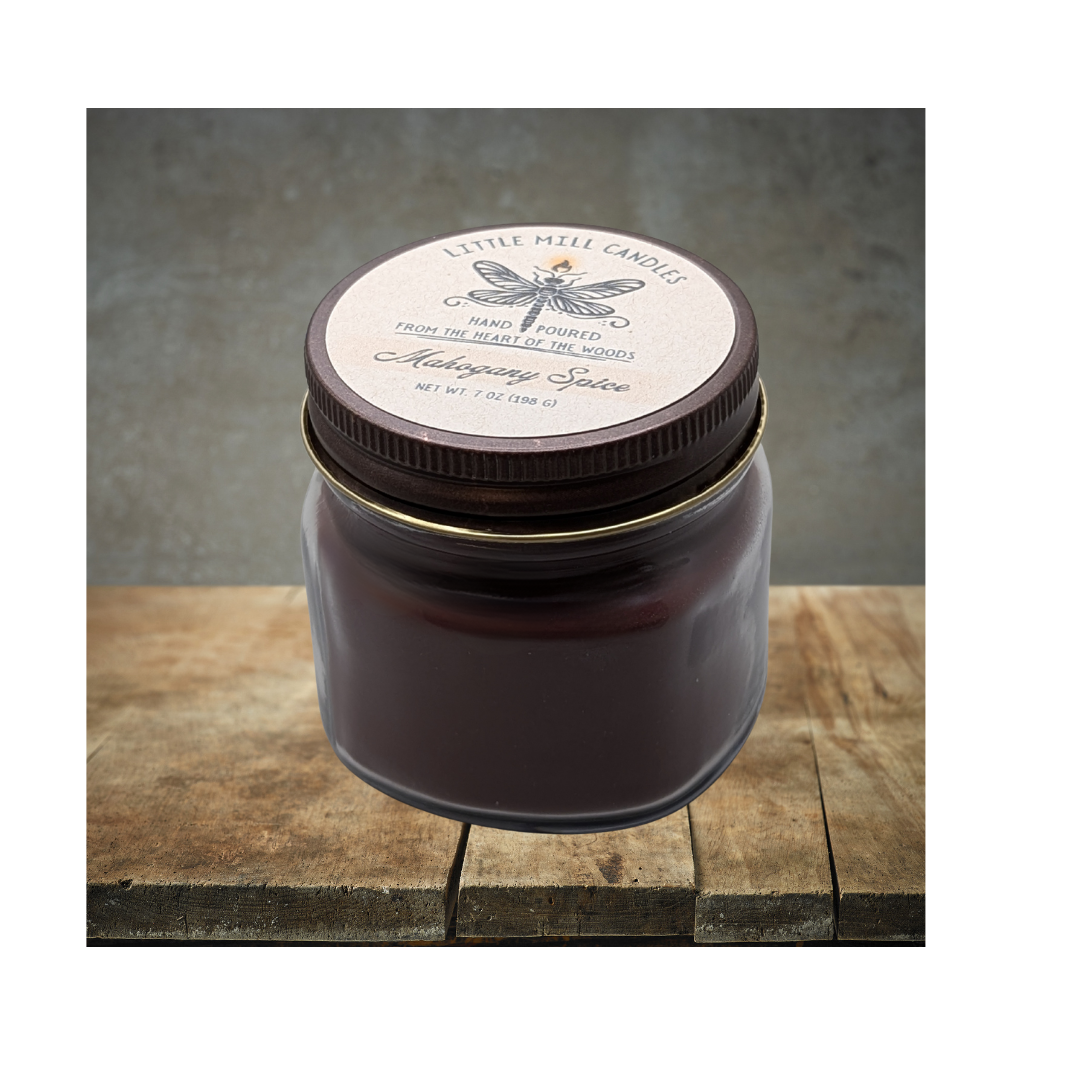 MAHOGANY SPICE - SCENTED CANDLE - REDDISH BROWN