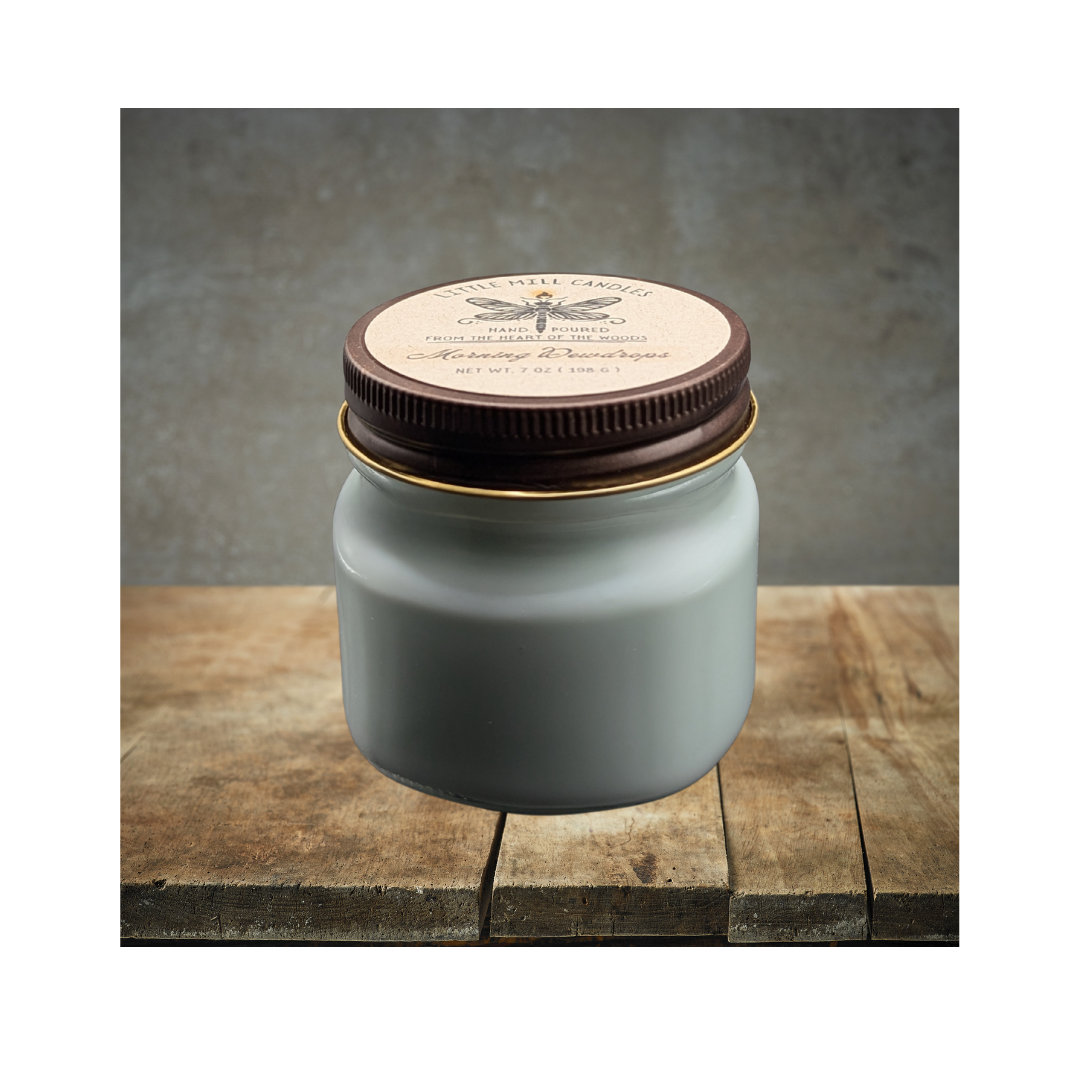 MORNING DEWDROPS - SCENTED CANDLE - PALE BLUE