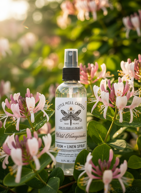 Wild Honeysuckle - Closer View with Garden Background