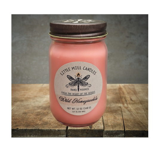WILD HONEYSUCKLE - SCENTED CANDLE - CORAL PINK