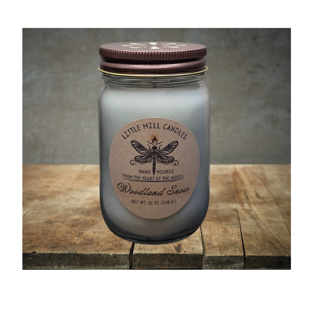 WOODLAND SNOW - SCENTED CANDLE - PALE BLUE